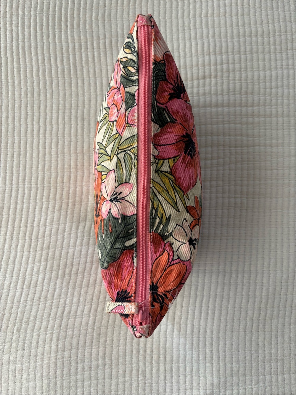 Billabong Tropical Floral Canvas Zipper Pouch Boho Beach Accessory - Picture 12 of 15